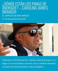 "¿Dónde están los panas de Andrade?", de Carolina Jaimes Branger - El espacio de mis amigos