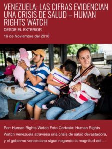 "Venezuela: Las cifras evidencian una crisis de salud", de Human Rights Watch - Desde el Exterior